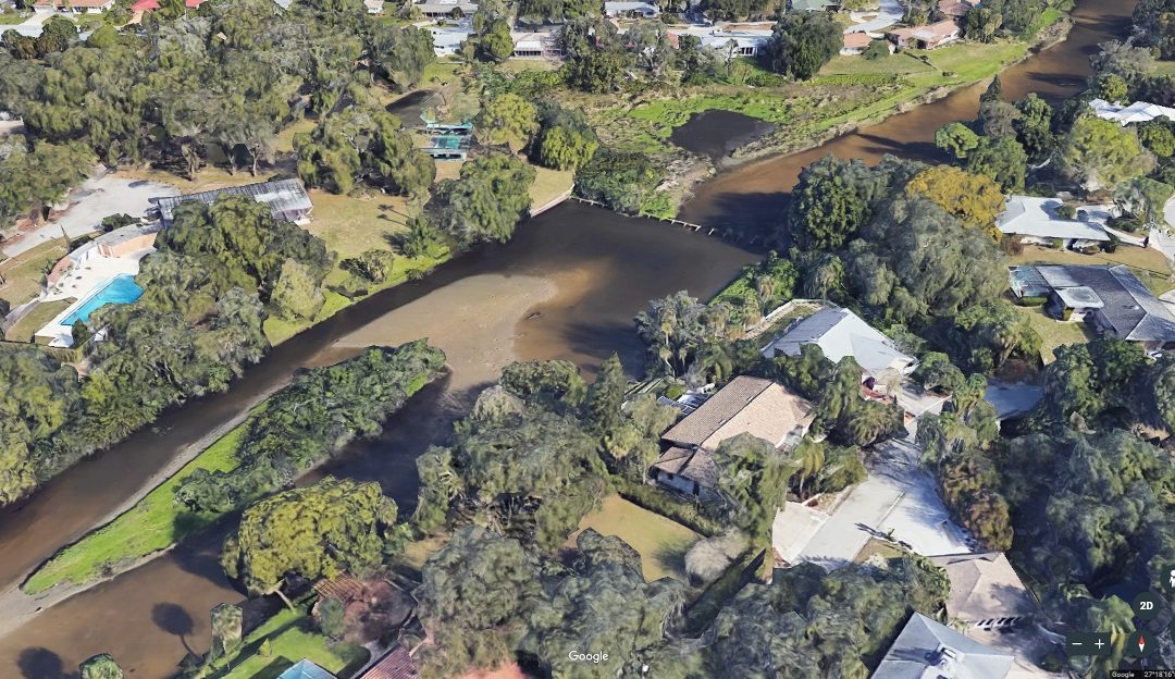 Aerial view of the Phillippi Creek dam