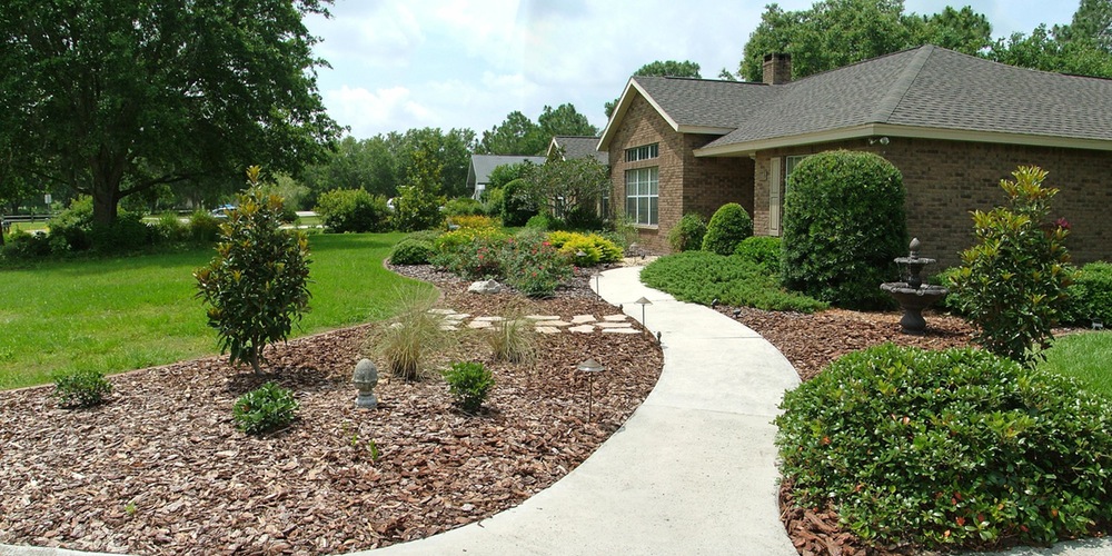 FFL yard_credit_IFAS yard with mulch, shrubs, and trees